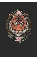 Tiger With Flowers