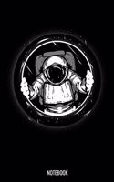 Notebook: Weekly Planner 2020 6x9 I I Jan. 2020 - Dec 2020 Organizer I Monthly Calendar I Funny Astronaut Spaceship Window Notebook I Spaceman Moon Cosmic Spa