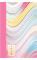 Vent: Pastel Wave Let It Out Blank Lined Writing Journal Diary (Alternative Card) Mental Health