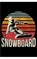 Snowboard: Lined A5 Notebook for Snowboarders