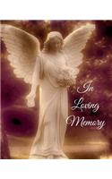 In Loving Memory: 8 X 10 - 2 Column White Paper - Funeral Guest Book, Memorial Service Guest Registry, Sign in Book