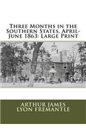 Three Months in the Southern States, April-June 1863: Large Print