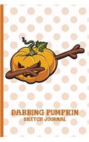 Dabbing Halloween Pumpkin Sketch Journal