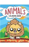 Animals Coloring Books: Super Cute JUMBO Coloring & Activity Book for Kids & Toddlers