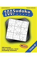 Sudoku: 200 Mixed (Easy, Medium, Hard) 9x9 Sudoku, Vol. 3(200 Mixed Sudoku)