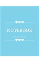 Notebook Extra Large: Light Blue: Notebook 8.5 X 11: Notebook 400 Pages