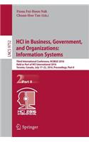 HCI in Business, Government, and Organizations: Information Systems