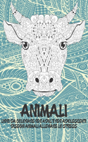 Libri da colorare per adulti per adolescenti - Disegni animali alleviare lo stress - Animali