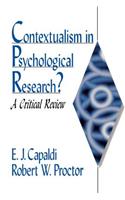 Contextualism in Psychological Research?