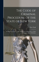 Code of Criminal Procedure of the State of New York