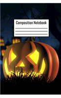 Composition Notebook: Halloween Pumpkin College Ruled Notebook For Kids Teens Adults To Write Notes And Document Halloween Recipes