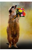 Notebook: Cute Meerkat Notebook Journal, 6 x 9, 200 blank lined pages. Ideal gift for Meerkat fans.
