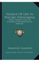 Essence of Life in Psychic Phenomena: (English)