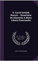 D. Caroli Gottlieb Knorrii ... Dissertatio de Alimentis a Matre Liberis Praestandis