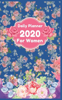 Daily Planner 2020 for Women: Floral Cover Daily Planner 2020, Daily Calendar Book 2020, daily Calendar Journal, Large 6" x 9" 365 Daily journal Agenda Planner, Calendar Schedule