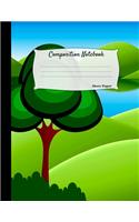 Composition Notebook: Cute Forest Theme Drawing and Writing Blank Story Paper Notepad For Young Kids - Sketching and Creative Stories Journal