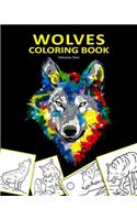 Wolves Coloring Book: A Fresh Collection of Wolf Coloring Pages for Kids and Adults, 8x10 24 Single Sided Large Illustrations, Volume One