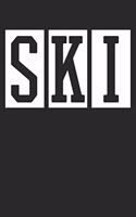 Notebook: Ski Dot Grid 6x9 120 Pages