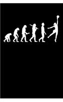 Volleyball Player Notebook: Volleyball Evolution 6 x 9 Lined Ruled Journal Gift For Volleyball Players (108 Pages)