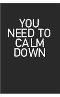 You Calm Down Notebook: Notebook / 6x9 Zoll / 120 ruled Pages