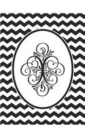 Monogram X 2018-2019 Coloring Academic Planner: Coloring Book Monthly and Weekly Black Chevron Student Calendar Planner 13 Months