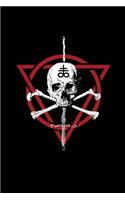 The Skull and Sword: Satanic Sigil - Sulphur Cross - College Ruled Lined Pages(3 Journal, Notebook, Diary, Composition Book)