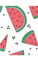 Watermelon Notebook: Cute Fruit Journal Book Ruled Lined Page Paper For Kids Teen Girl Women Lady Great For Writing Activity Diary Notepad Planner Studen School College 