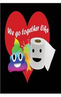 We Go Together Like: Blank Lined Journal - 6x9 Wedding Journal
