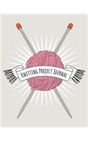 Knitting Project Journal: Half Ruled, Half 2:3 Ratio Graph Paper, Large Notebook, Pink Yarn Design