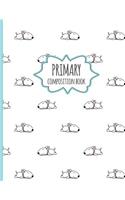 Primary Composition Book: Cute Bull Terrier Pattern - Primary Composition Book K-2 Kindergarten Notebook for young Kids 8.5 x 11 inches 120 Pages.