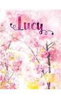 Lucy: Personalized Journal - A Pink Cherry Blossom Diary