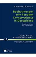 Beobachtungen zum heutigen Konservatismus in Deutschland