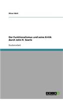 Der Funktionalismus und seine Kritik durch John R. Searle