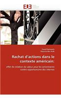 Rachat D Actions Dans Le Contexte Américain