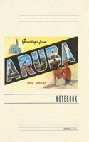 Vintage Lined Notebook Greetings from Aruba, Netherland Antilles