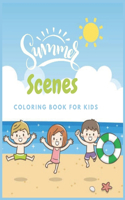 Summer Scenes Coloring Book For kids