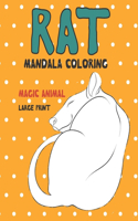 Mandala Coloring Magic Animal - Large Print - Rat