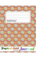 Tropical Gold Lined Journal