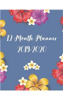 12 Month Planner 2019-2020