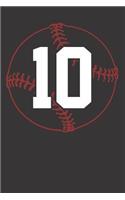 Baseball Player Team Number Notebook Journal