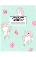 Handwriting Practice Paper Workbook
