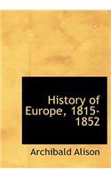 History of Europe, 1815-1852