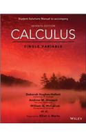 Calculus: Single Variable, 7e Student Solutions Manual