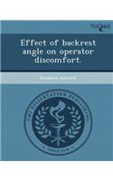 Effect of Backrest Angle on Operator Discomfort