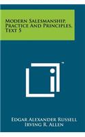 Modern Salesmanship, Practice and Principles, Text 5