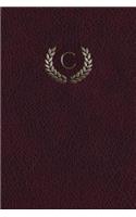 Monogram "C" Grid Notebook: 150 page Journal Notebook Sketchbook