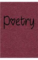 Poetry Journal: Poetry Notebook Lined Notebook / Journal Gift, 100 Pages, 6x9, Soft Cover, Matte Finish