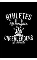 Athletes lift weights cheerleaders: Cheerleader - 6x9 - blank with numbers paper - notebook - notes