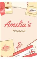 Amelia First Name Amelia Notebook: Lined Notebook / Journal Gift, 120 Pages, 6x9, Soft Cover, Matte Finish
