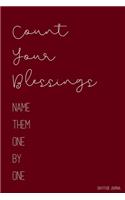 Count Your Blessings: Gratitude Journal - Lined Pages with Daily Prompt - Gratitude Gifts - Fire Red